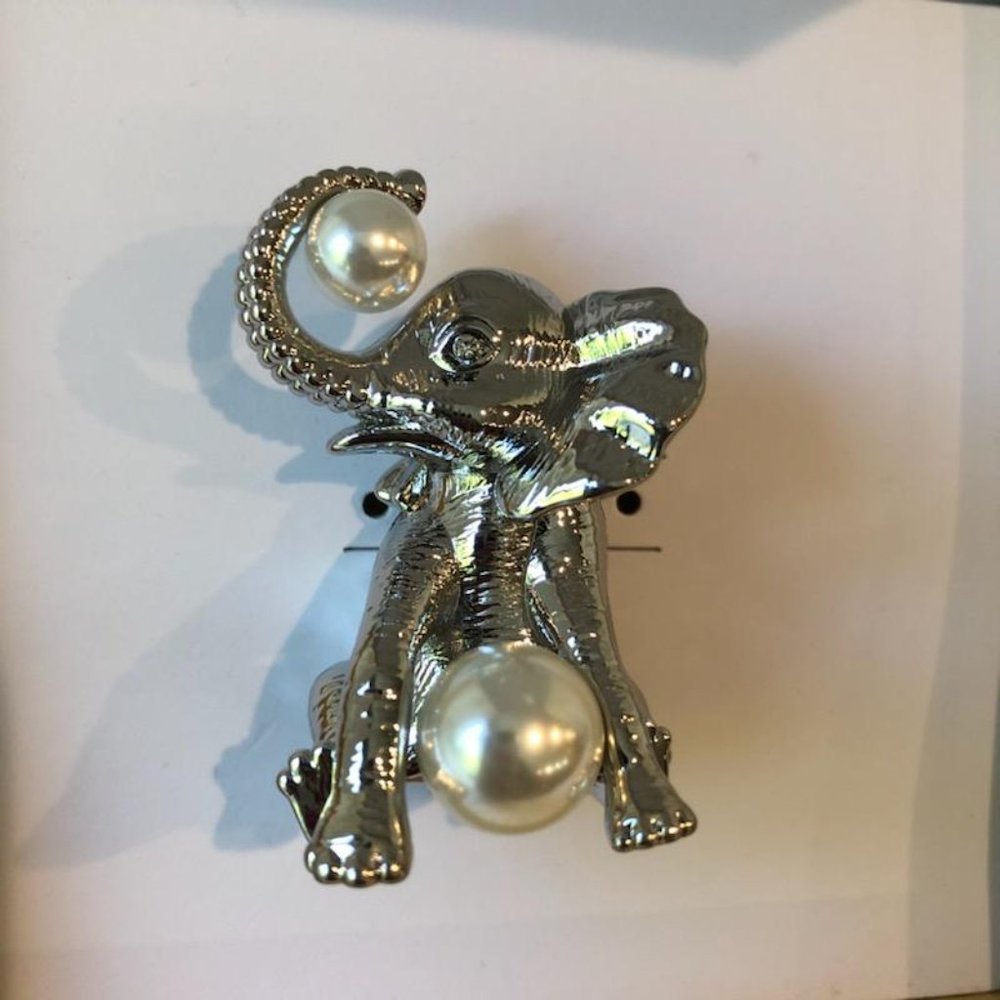 Charter Club Silver-Tone Elephant Pin